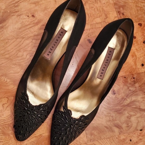 black satin dress shoes